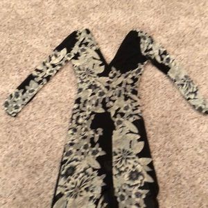 Long black and white dress